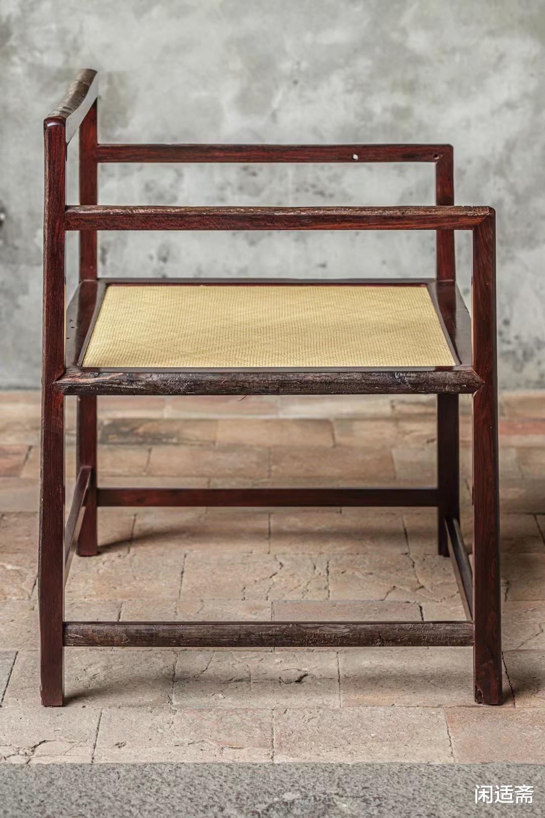 小叶紫檀|以器载道,小叶紫檀老房料,禅椅