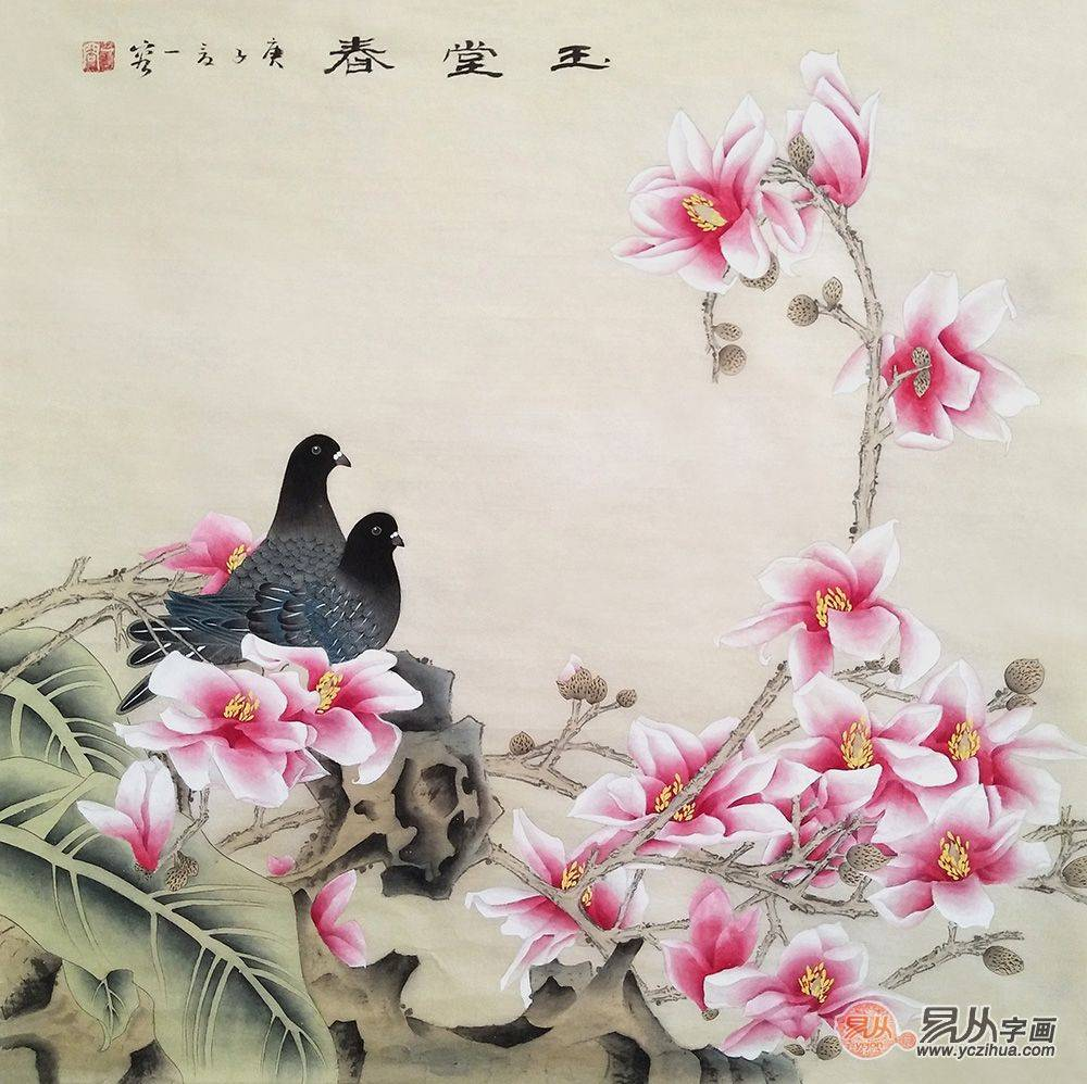 餐厅字画选什么好 颜值高意境好寓意美得花鸟画来了