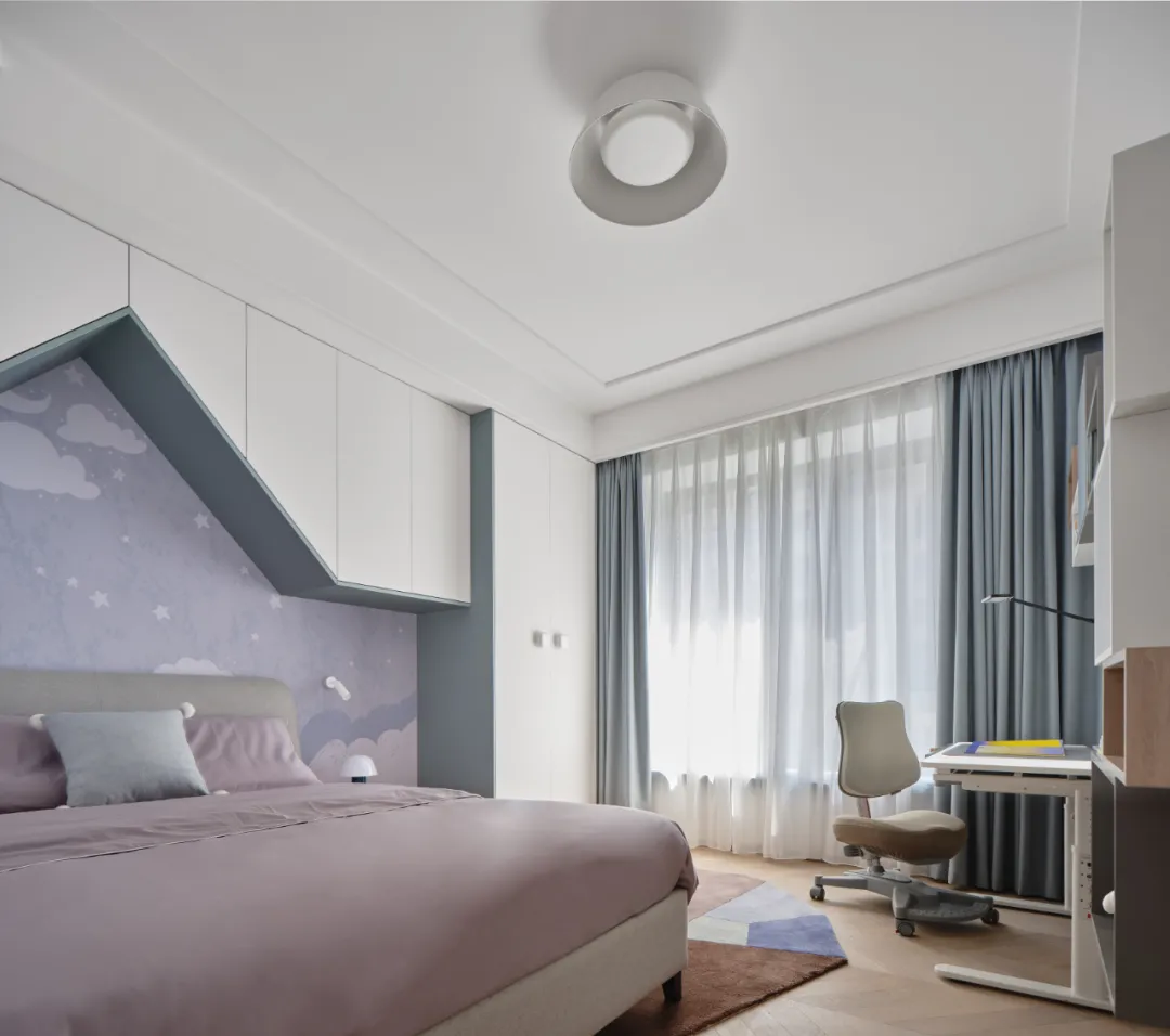 120㎡现代风格四口之家,以爱筑造有温情有童趣的现代暖屋