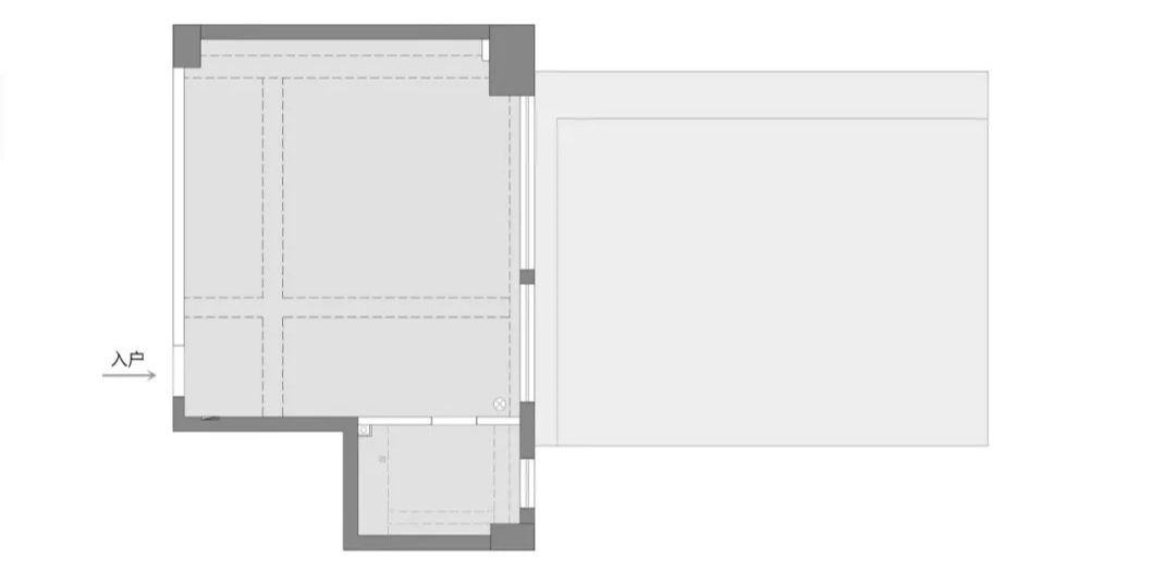 层高4米3,面积40㎡超旧学区房,改出两室一厅,带入户花园