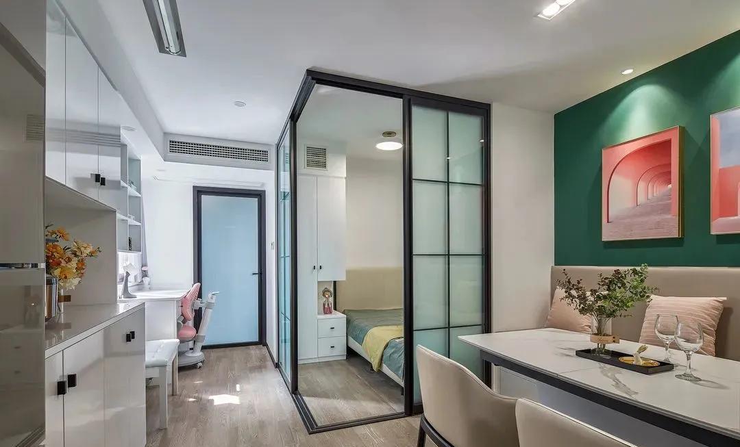 48㎡蜗居不光挤出2个卧室,还带一个书房琴房,你服不服?