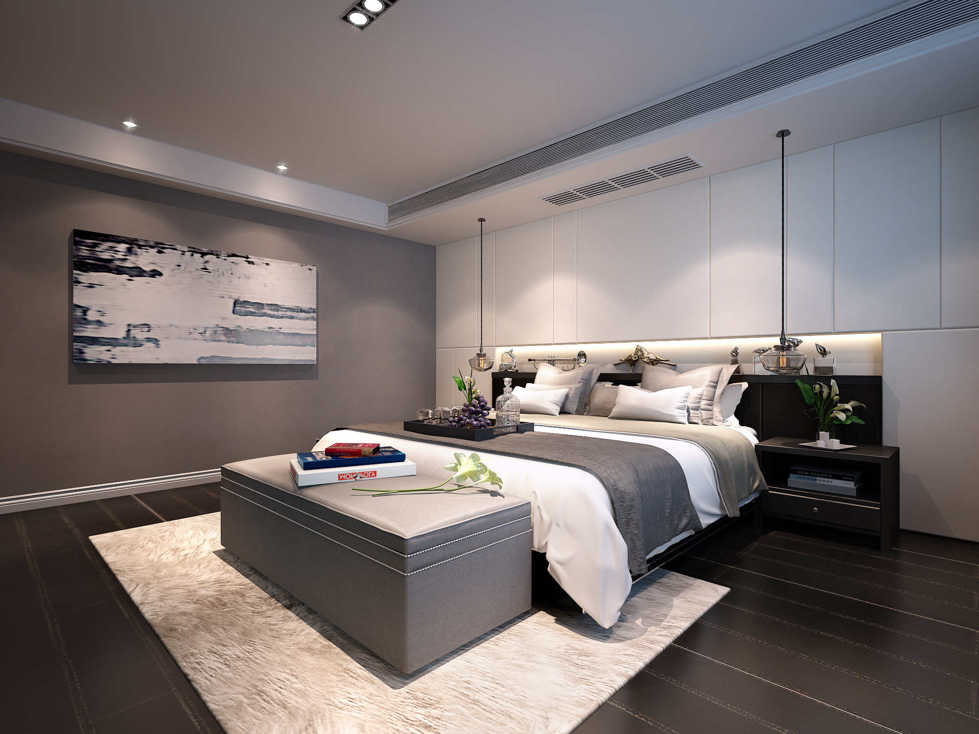 黑与白的时尚碰撞 |城市嘉苑460㎡现代风格