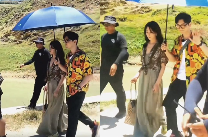 殷桃|殷桃与黄晓明逛小卖铺，打扮清纯双腿纤细，男方跟在身后热情买单