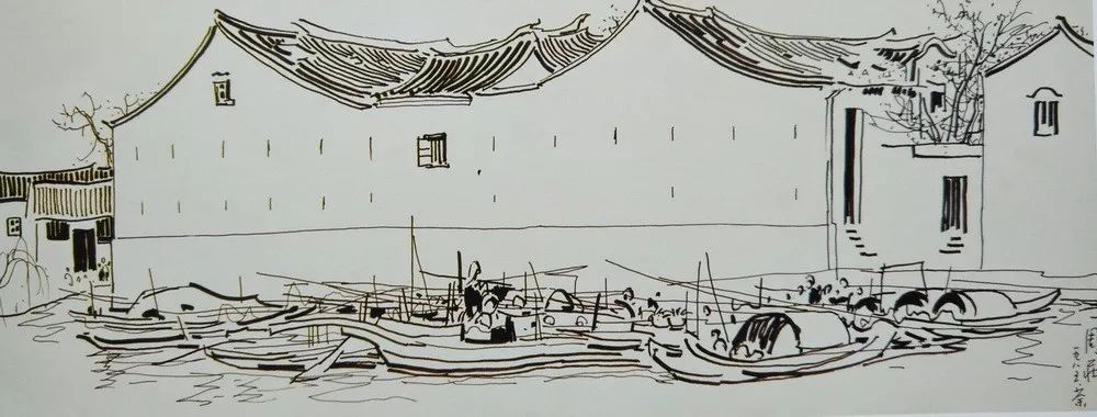 当代著名画家,吴冠中速写!#兰州画室#艺考