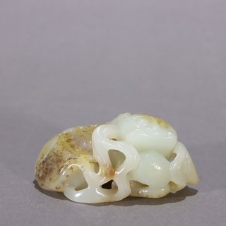 |回流-和田玉瑞兽戏珠雕件