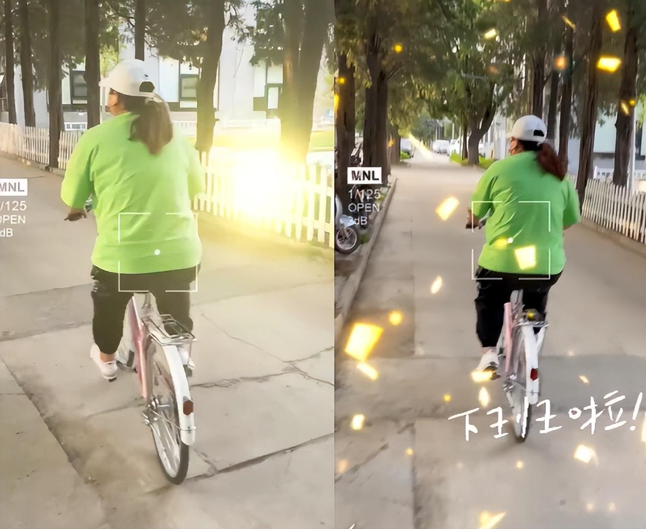 贾玲|贾玲瘦一大圈被助理偷拍！骑单车下班没架子，脚踩平价布鞋尽显节俭