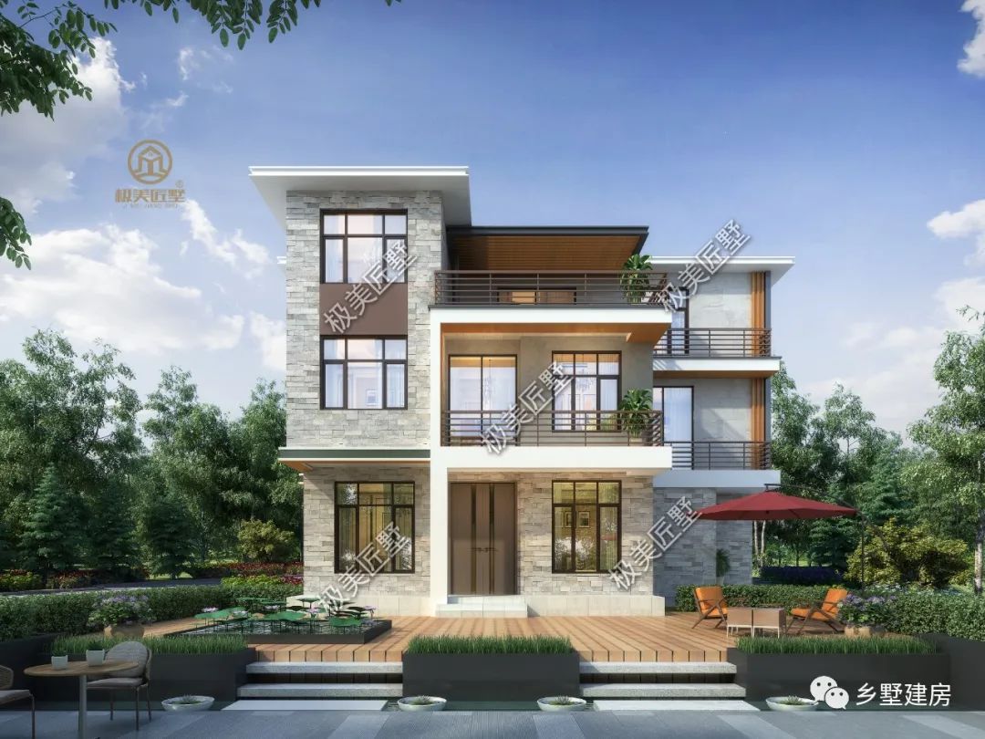 想建房但宅基地小?三层简约现代风,占地13.16X8米布局极佳