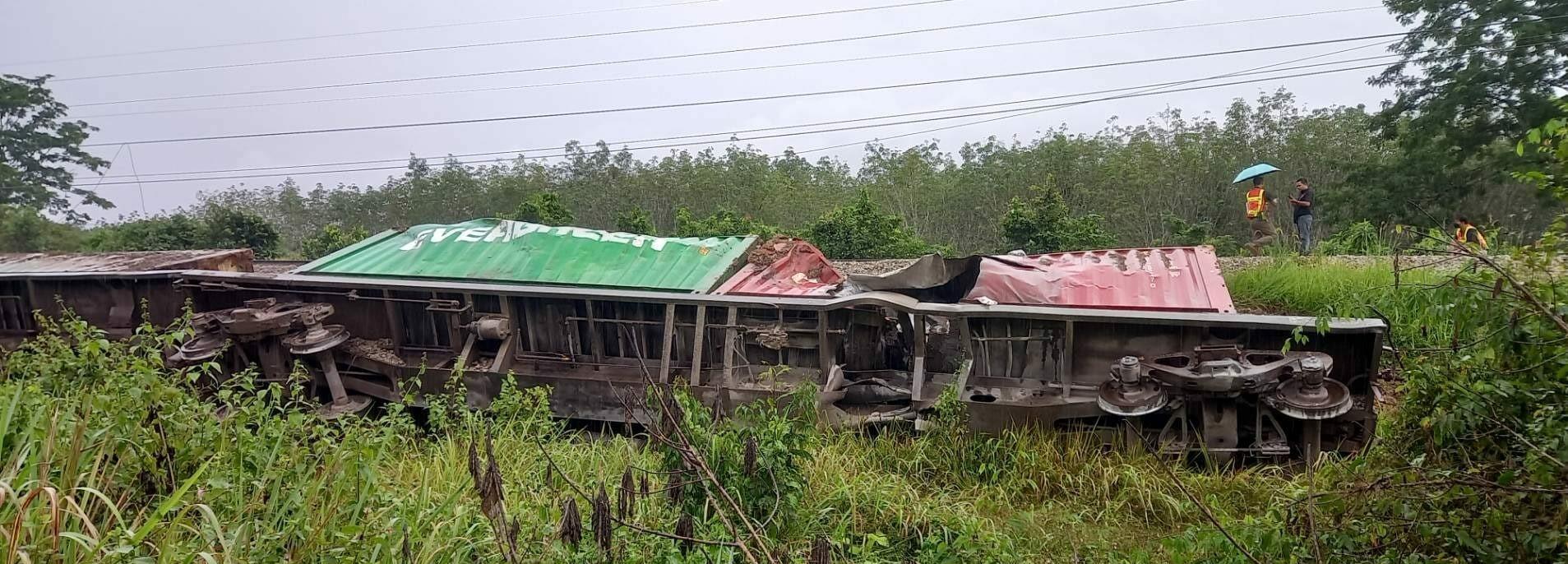 泰国宋卡府一列货物列车突遇爆炸