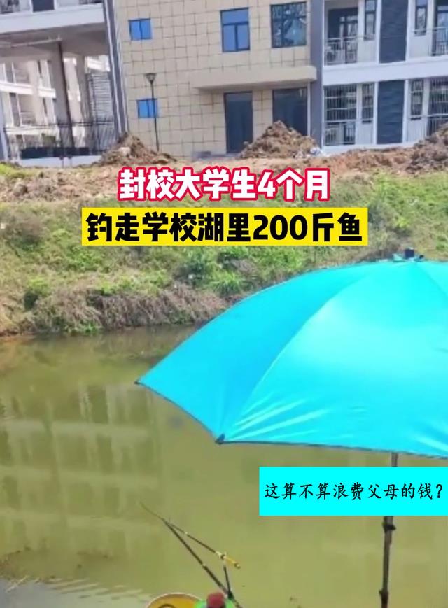 |日防夜防你难防！小伙封控期间钓走学校湖里200斤鱼！