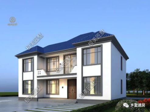 开间16米进深11米，新中式风格自建房，简约不失大气