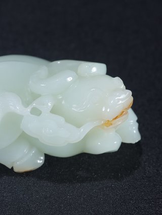 扭转乾坤|旧藏 和田玉 扭转乾坤 摆件