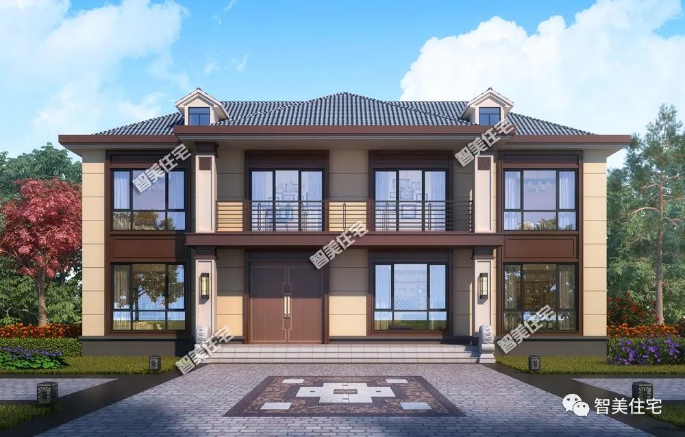 17.8×8.1米农村别墅,新中式风格,是不是村里最靓的宅?