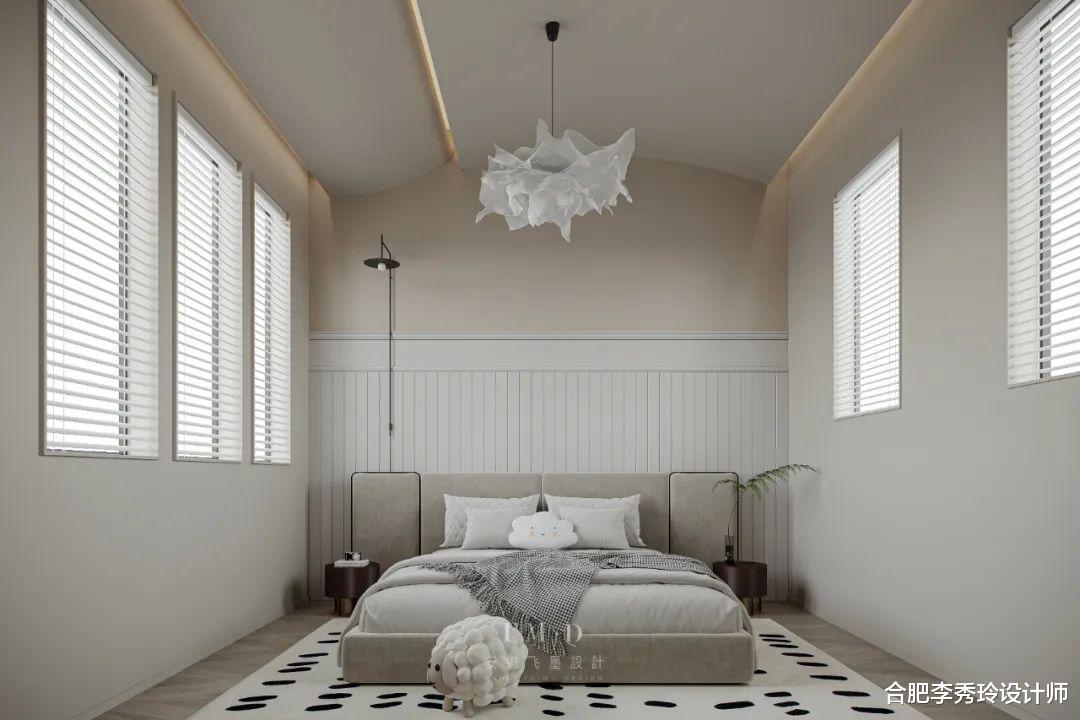 单调单调太单调,别再跟我提大白顶了,还是换了弧形吊顶,绝美