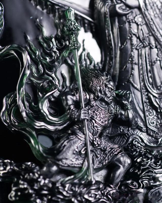 雕刻|邹万通墨翠雕妈祖,巴掌方牌装了整片东南