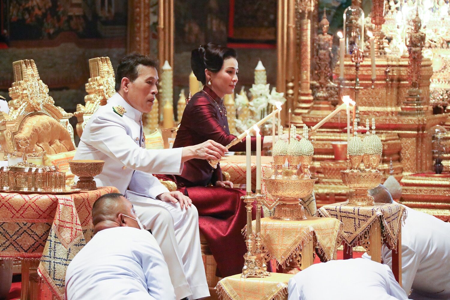 发型 苏提达穿红衣亮相比结婚时候还美！新发型惊艳，大公主都输给王后