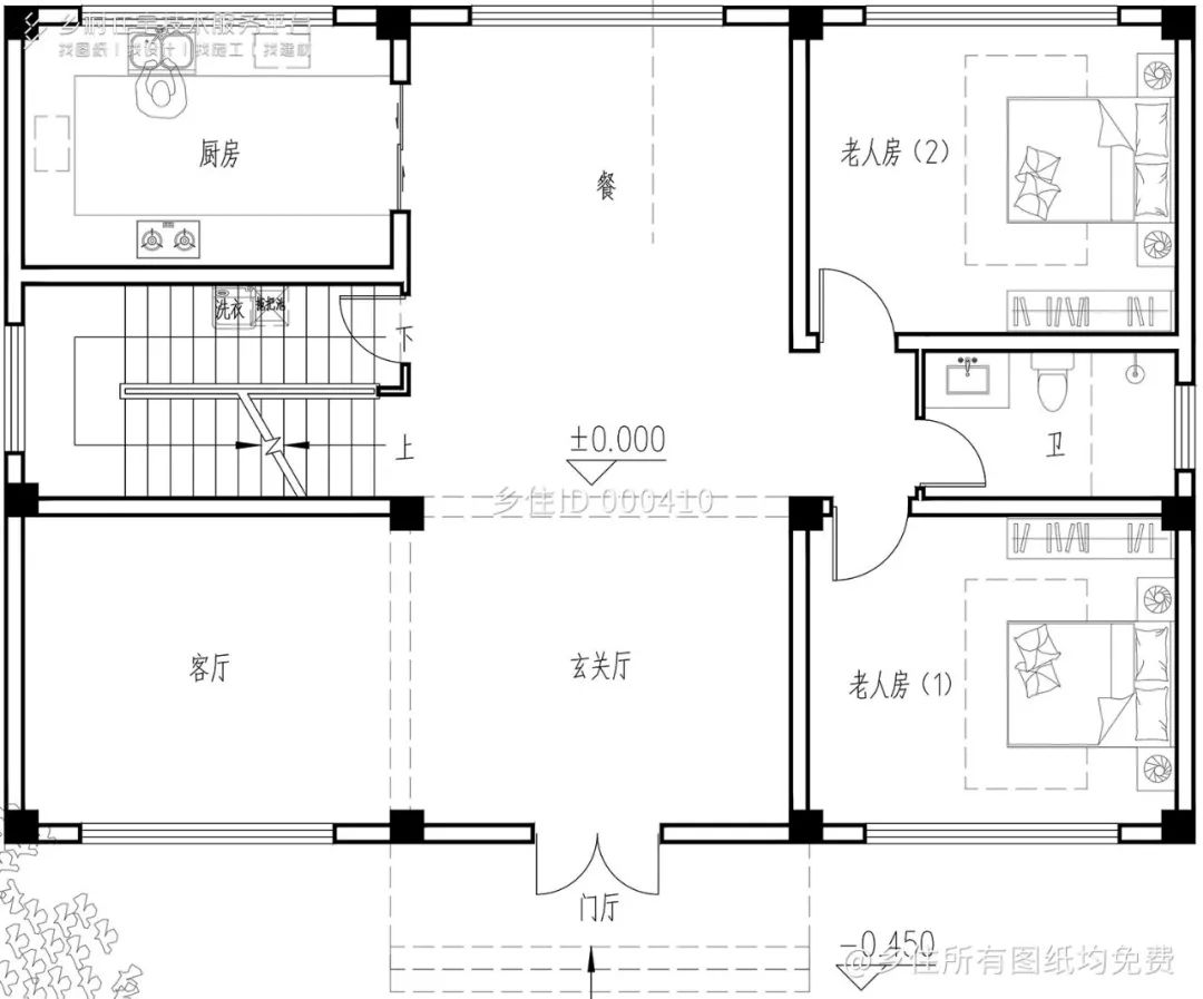 乡住科技免费图纸精选8款带庭院别墅自建房图纸有庭院的房子才是真正的乡村田园生活