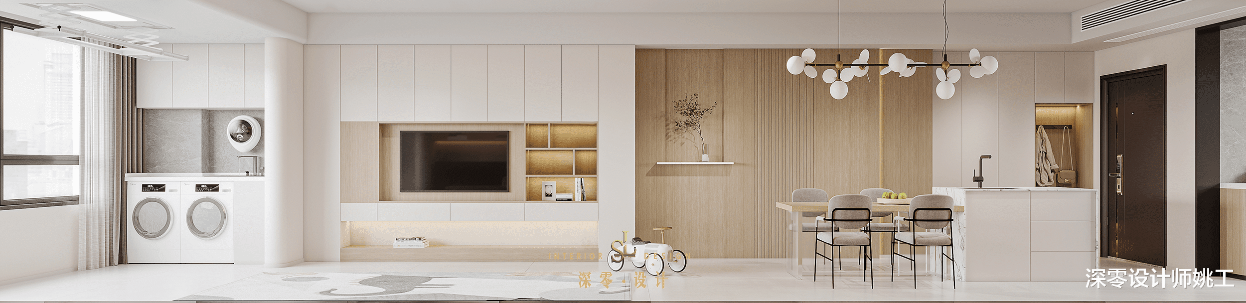 合肥【高速时代公馆】客餐一体，不小心整出6大功能区，实用又高级