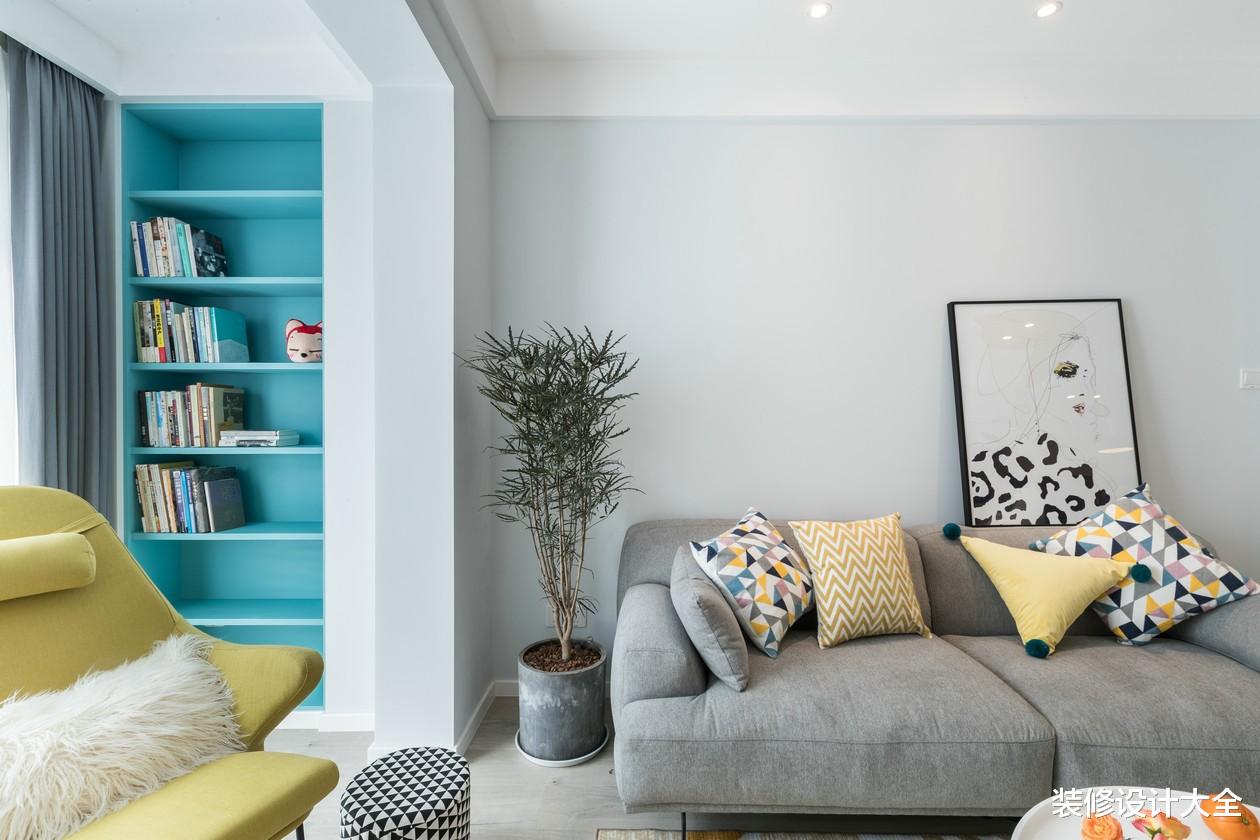 79㎡两房简洁的线条+时尚的设计,深受年轻人喜爱!