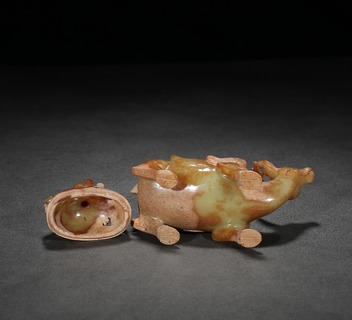 |高古：【和田玉鹿形香薰炉摆件】