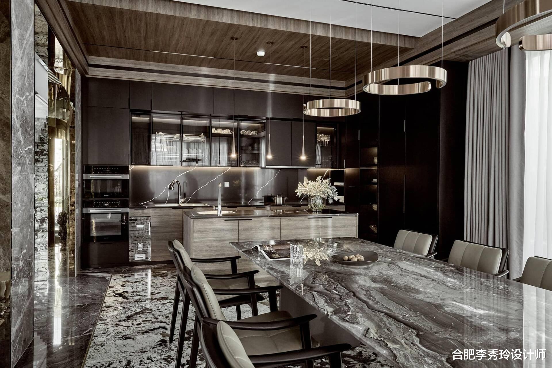 360㎡别墅,大理石像“不要钱”整栋上墙,装修越看越像星级酒店