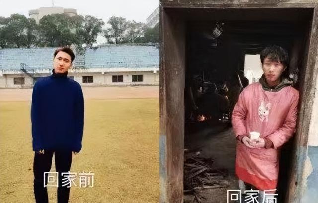 大学生“前后返乡”对比图,女神变村姑男神也喂猪,人间真实