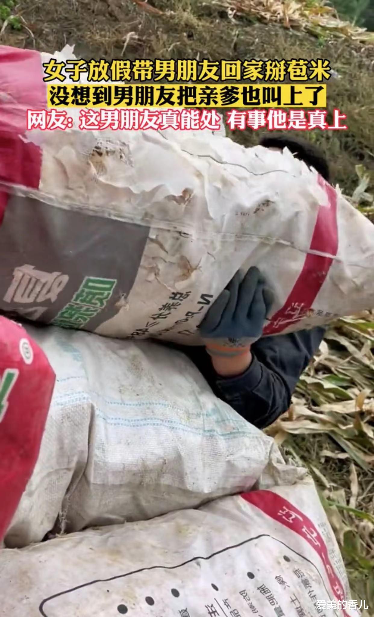 女子带男朋友回家干活,没想到他把亲爹叫来帮忙,网友:有点废爹