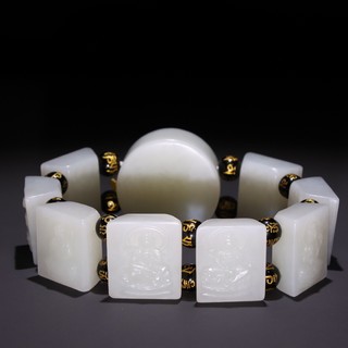 守护神之保险调查|旧藏 和田玉雕八大守护神手串