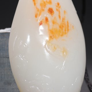 菊花一角|清-和田玉“一品清廉”原石雕件