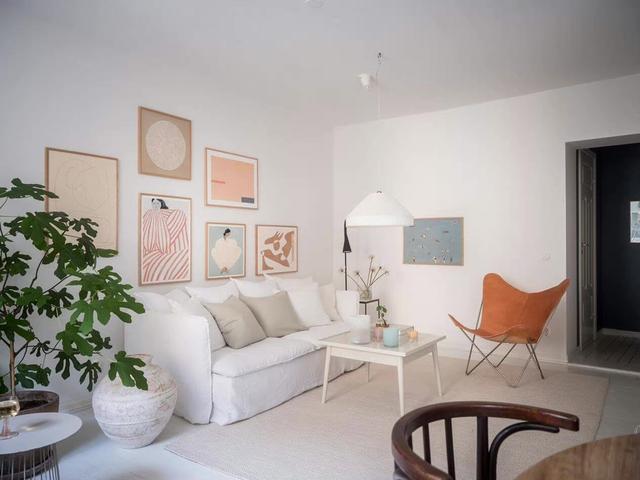 柔软的斯堪的纳维亚之家,柔和色调宁静无边,自然露台疗愈身心