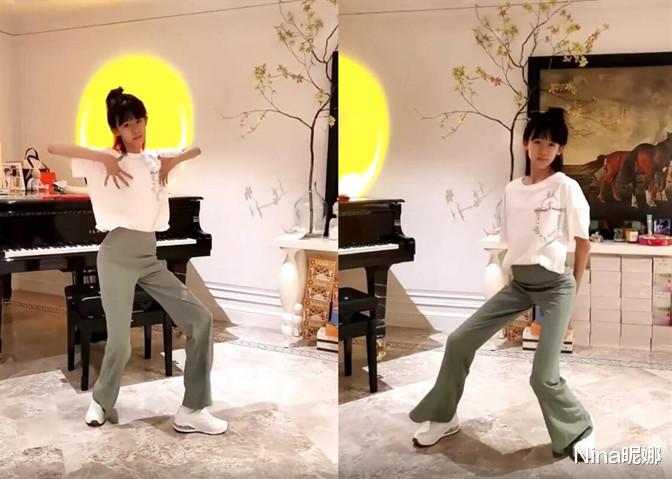 陆毅|陆毅鲍蕾后继有人！14岁女儿穿喇叭裤跳舞整容式长大，母女有同款腿