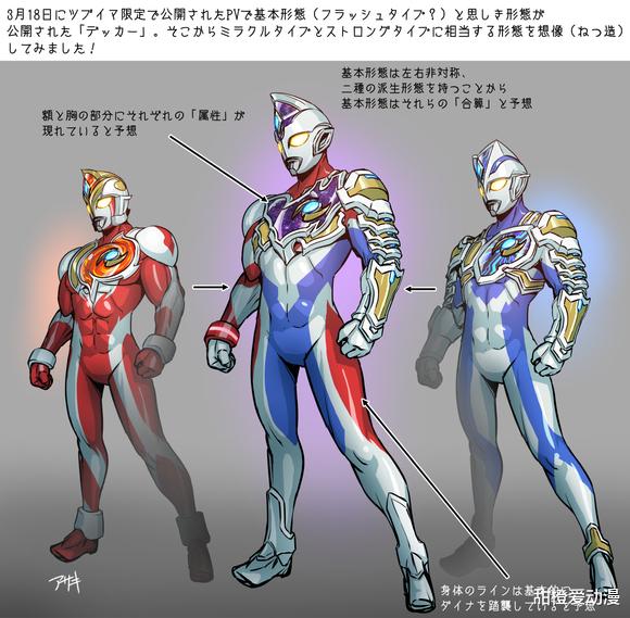 戴拿奥特曼|黑田朝生绘制戴卡三大形态：完美押题，和原版造型各有千秋！