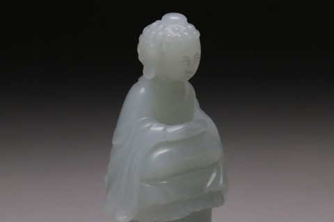 和田玉籽料|舊藏和田玉籽料“释迦牟尼小佛像” .