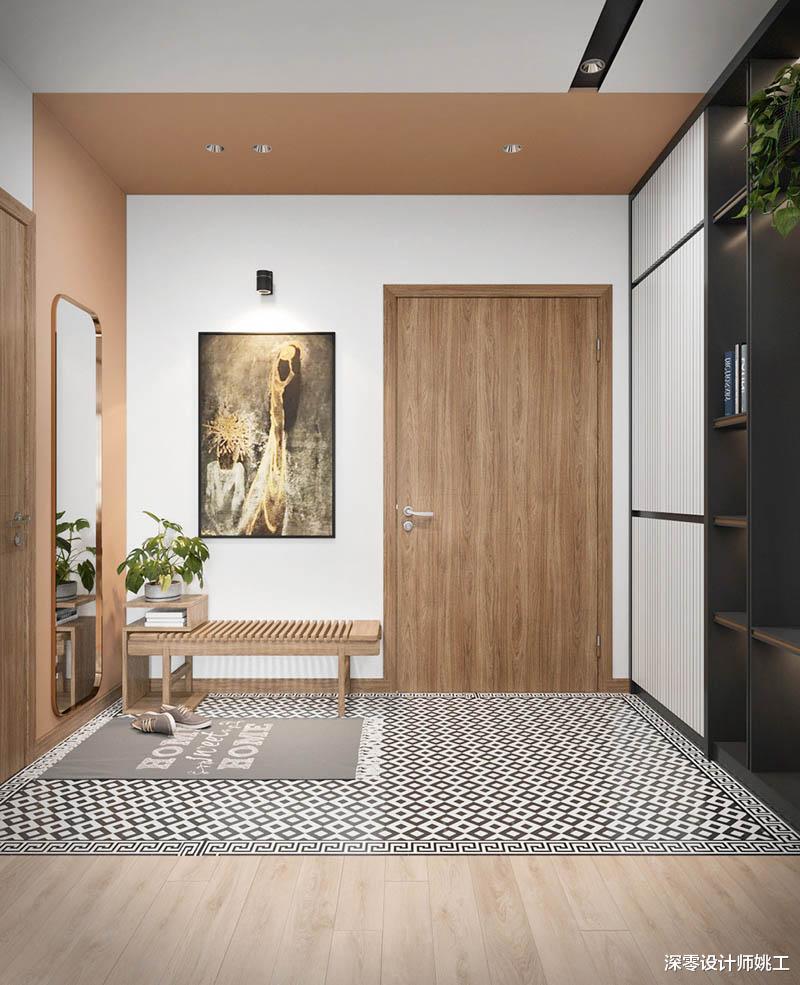 一家三口112㎡两居室，开门见厅日式简约风，地面抬高妥妥多个茶室