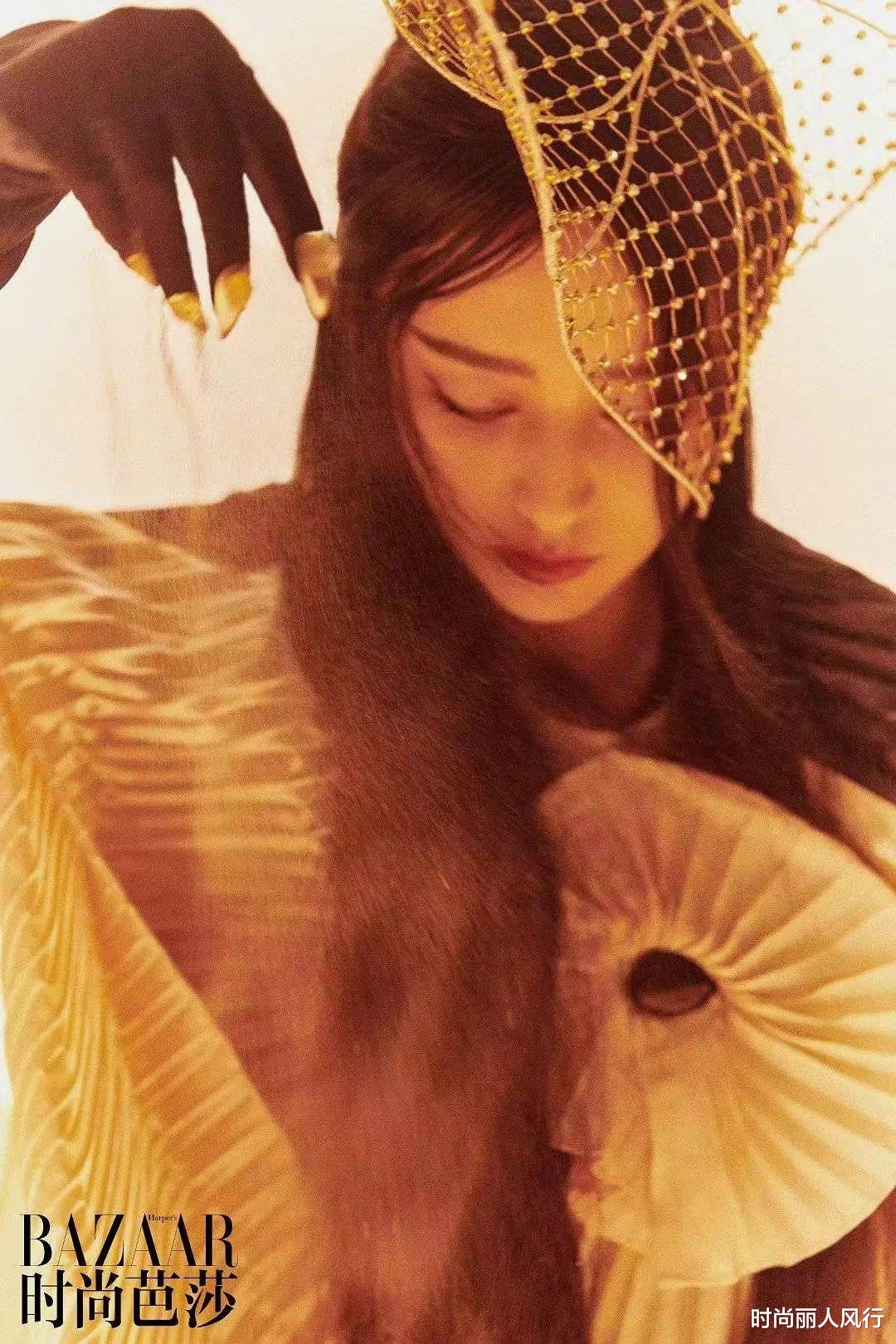 佟丽娅|39岁佟丽娅离婚后太辣了吧!新大片中国风造型封神,面纱遮脸绝美