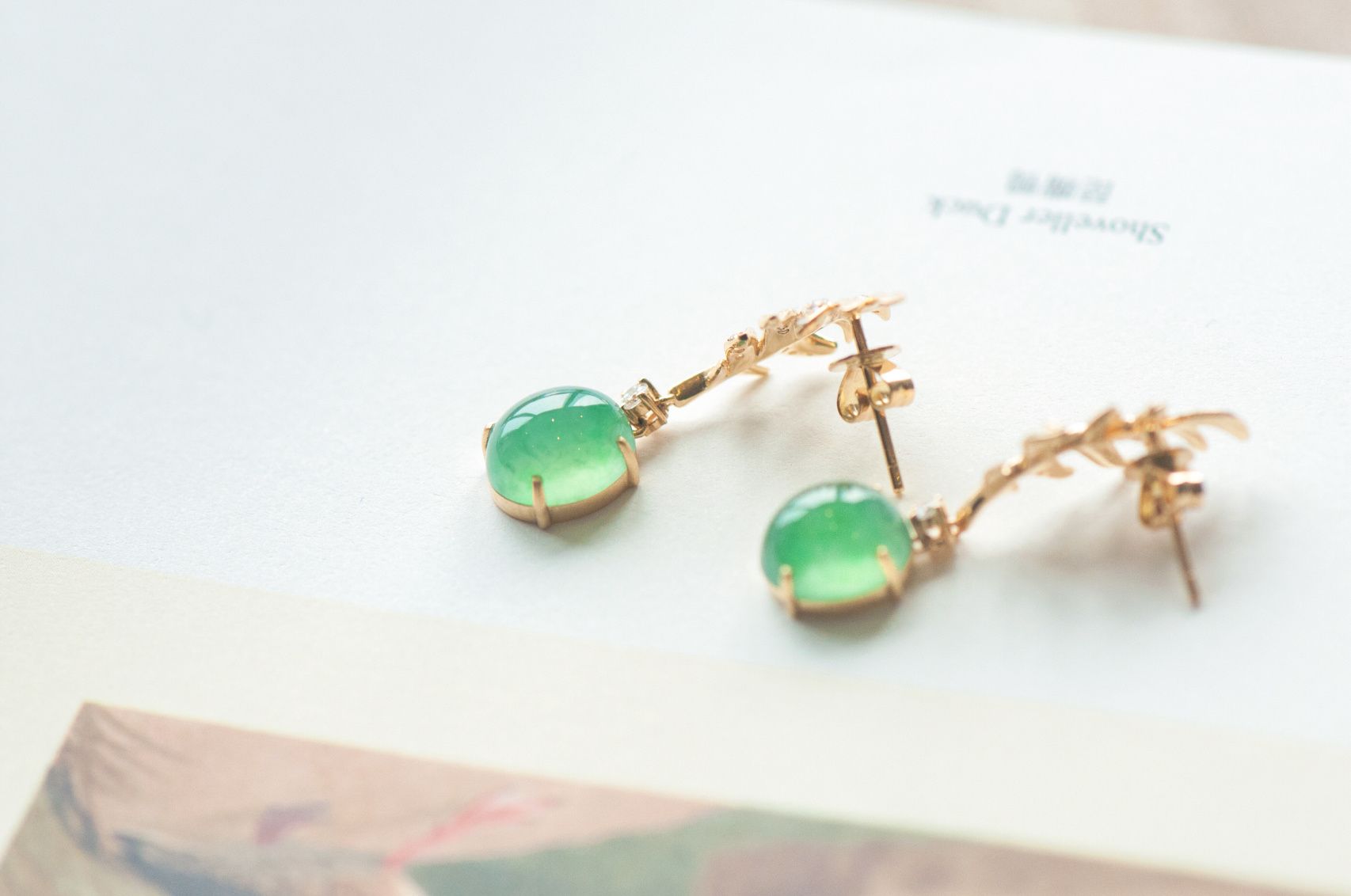 翡翠|翡翠羽毛耳环来袭