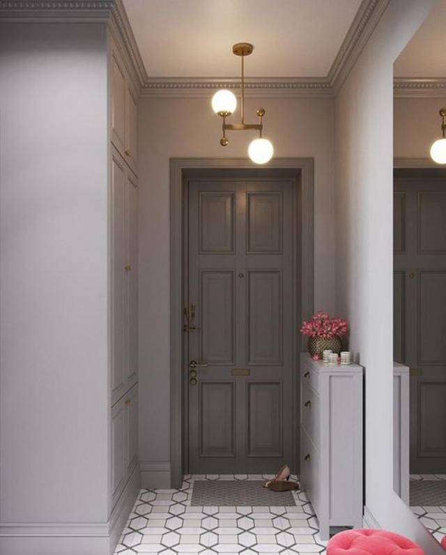 遇到长廊型玄关,怎么利用两侧墙面?4个样板可供参考,不浪费1