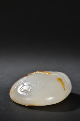 和田玉籽料|和田玉籽料花鸟纹把件