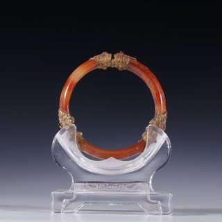 |旧藏【老玛瑙包银 手镯】