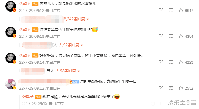 张馨予|世外桃源？张馨予桃子丰收，白里透红饱满诱人，过几天插管就能喝