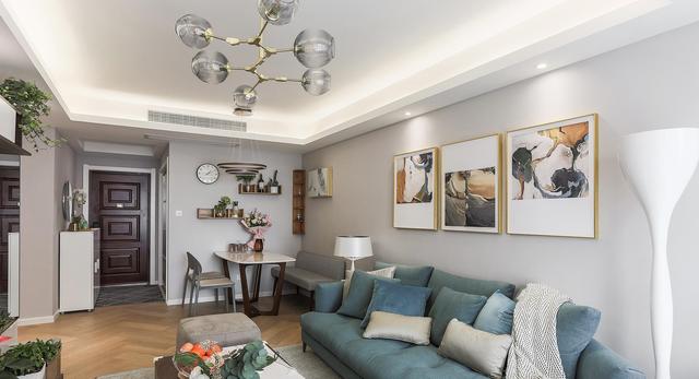 90平米的小三居,现代感满满的设计,超实用好看