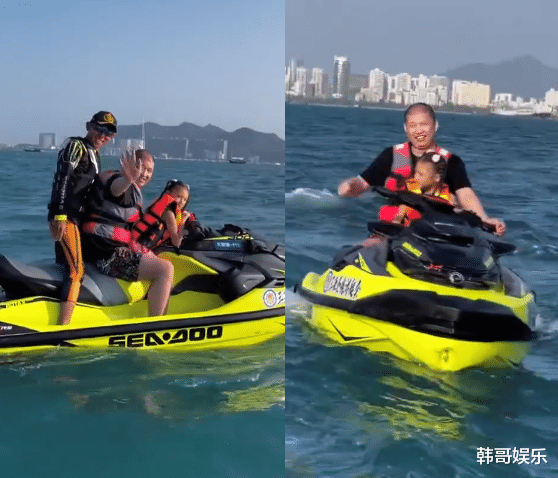 娜美|太帅了:二驴携平荣和女儿海上玩游艇!洋姐感慨粉丝没蹭到500万