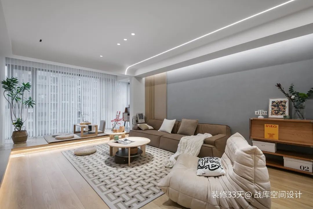 装修设计：140平现代简约LDK一体化四室