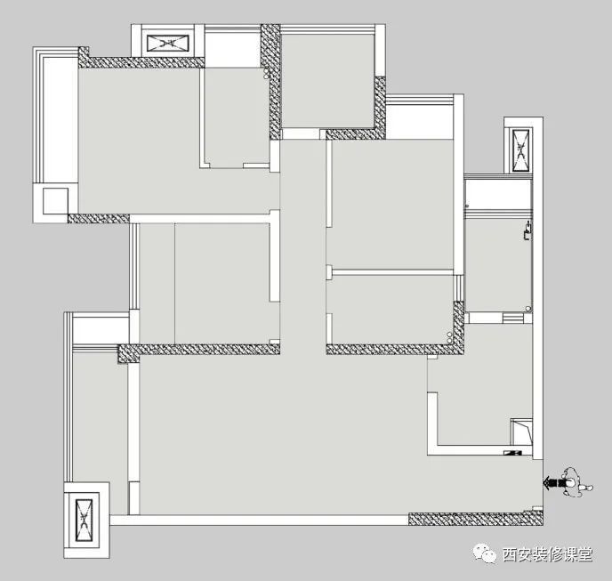 100m2简约三居,三口实用之家