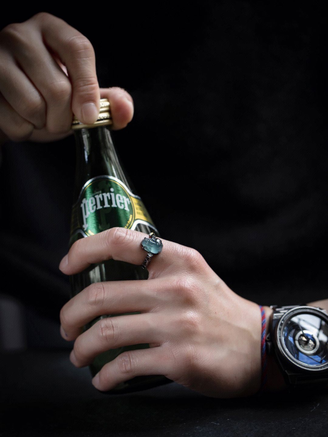 戒指|能量戒指“星际”勇敢的貔貅翡翠戒指