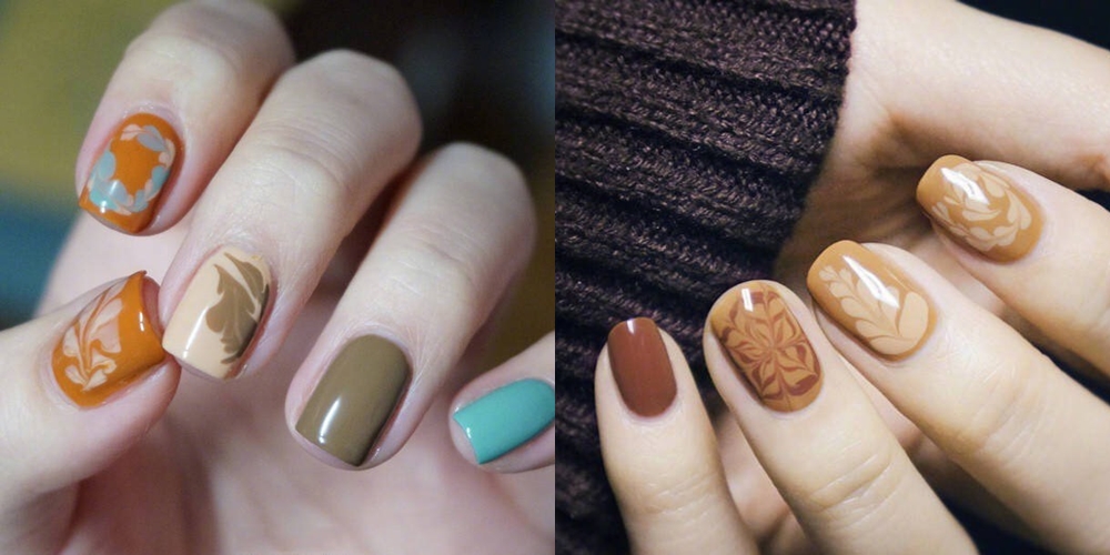 玫瑰 干燥玫瑰花、咖啡拉花、六角雪花!最新冬日美甲让你舍不得戴手套