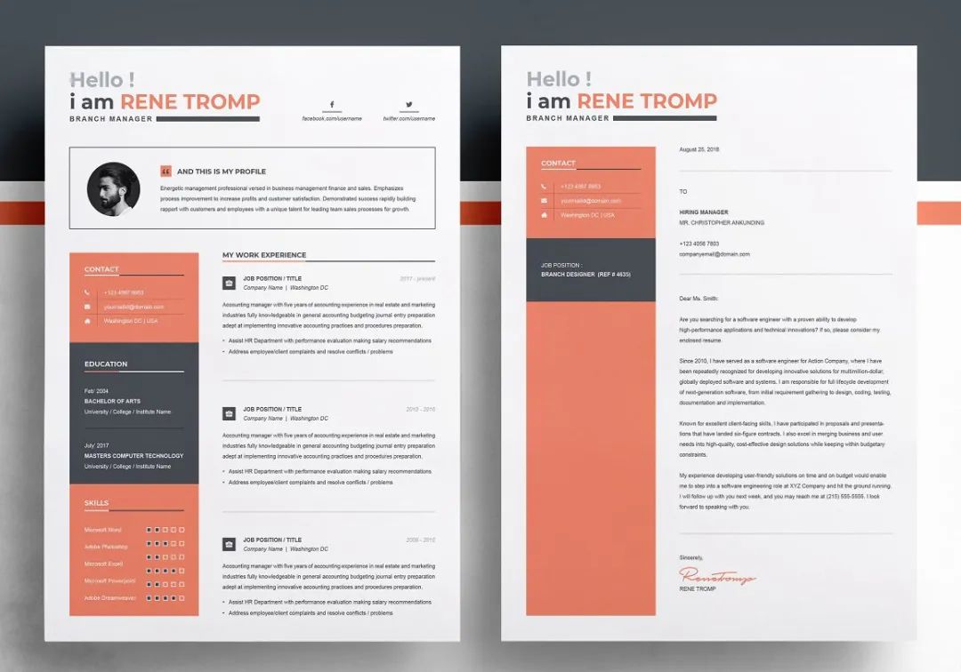 国外简历设计欣赏!加点儿设计感