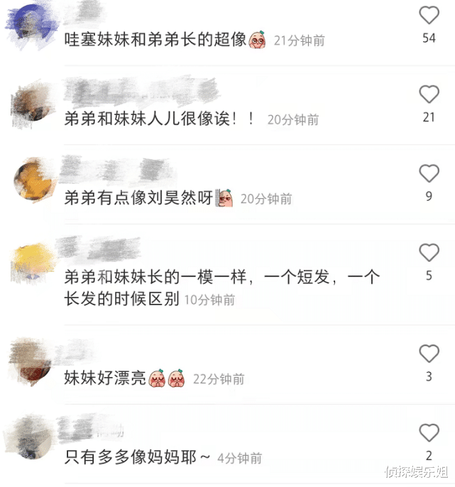 孙莉|孙莉罕见晒三胎儿子正脸，5岁弟弟和爸爸黄磊长超像，单眼皮抢镜