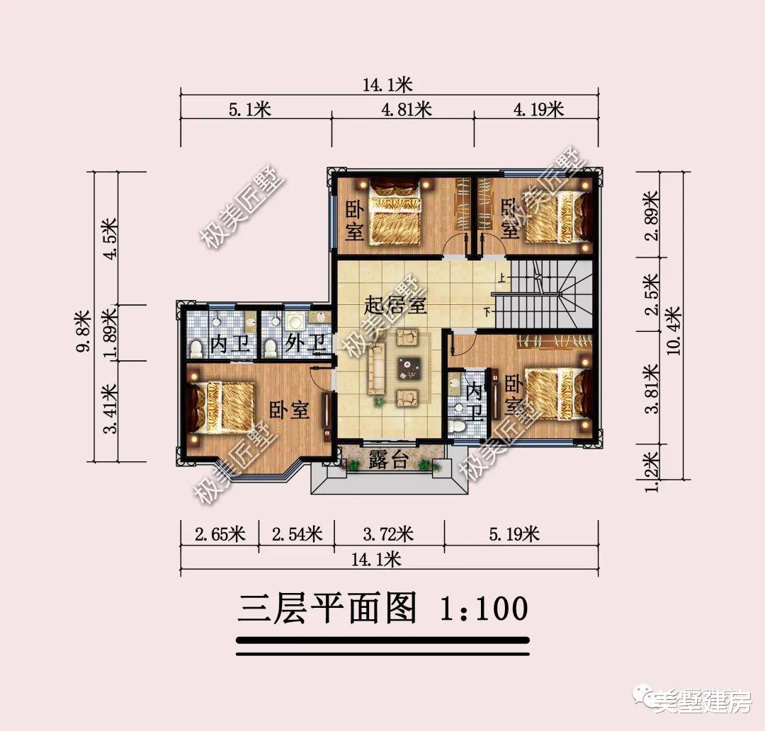 开间14米进深9.8米，选择简欧风格，精致有大气不过时！