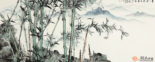 客厅挂竹画,林中君子,彰显高洁品质及志趣