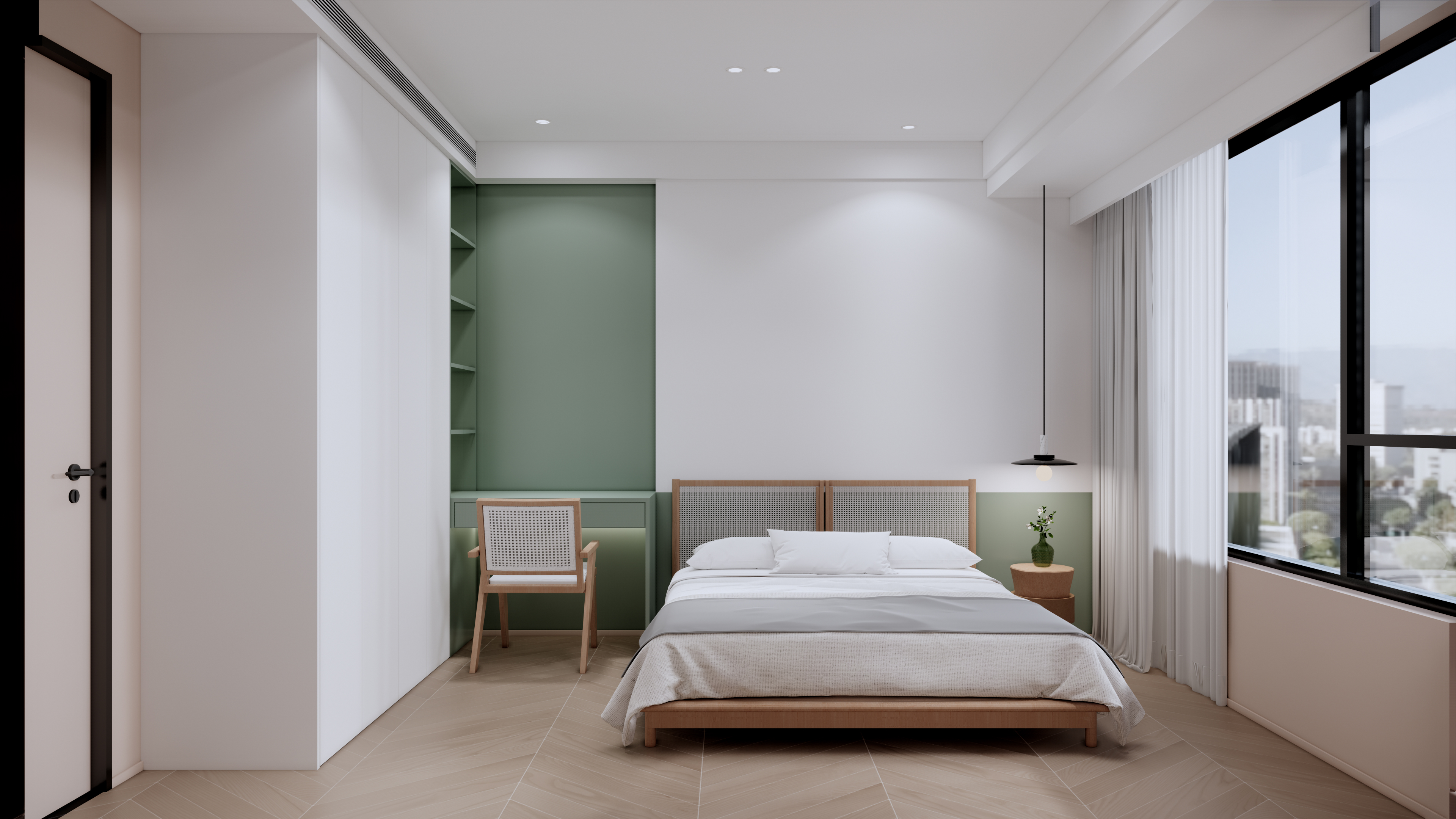 172㎡现代奶咖风，春日里的温柔